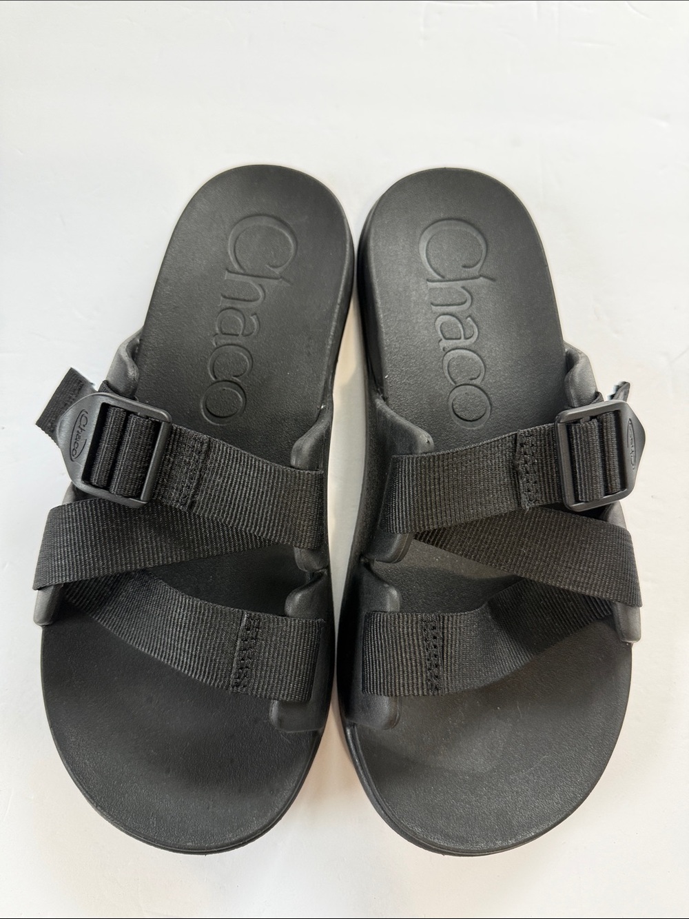 Chaco women’s Black Adjustable Strap Slide Sandals